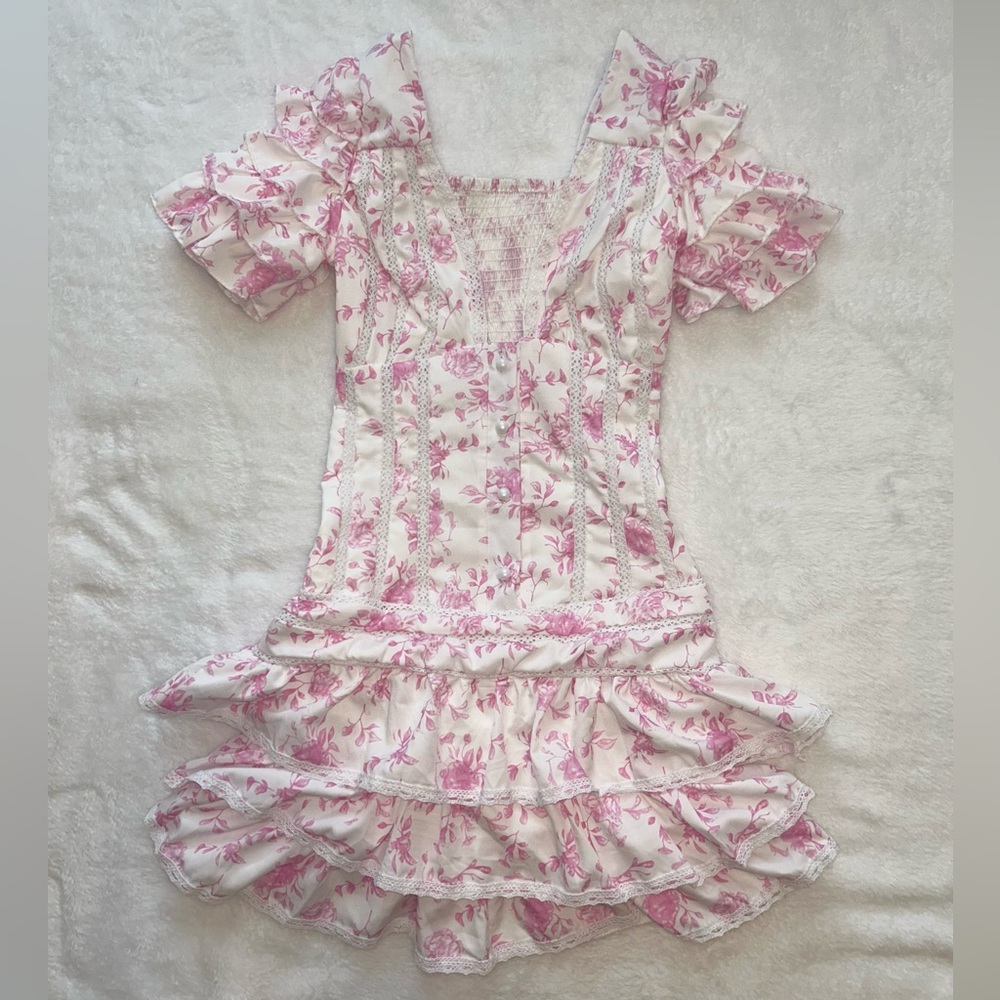 Sassy Shortcake Boutique Floral Ruffle Mini Dress